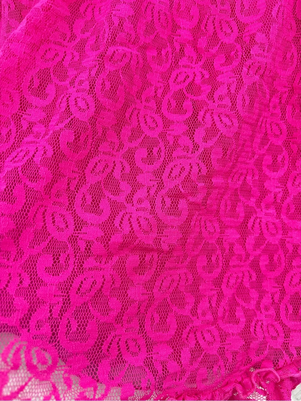 La Senza Perfectly Me Lace Baby Doll Top  in Pink with Black Bows Size Medium - Picture 6 of 16